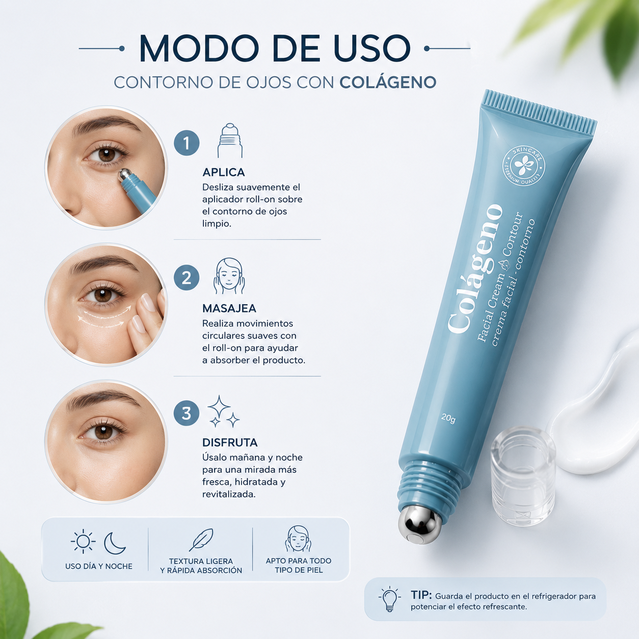 Crema Contorno de Ojos con Colágeno 👀