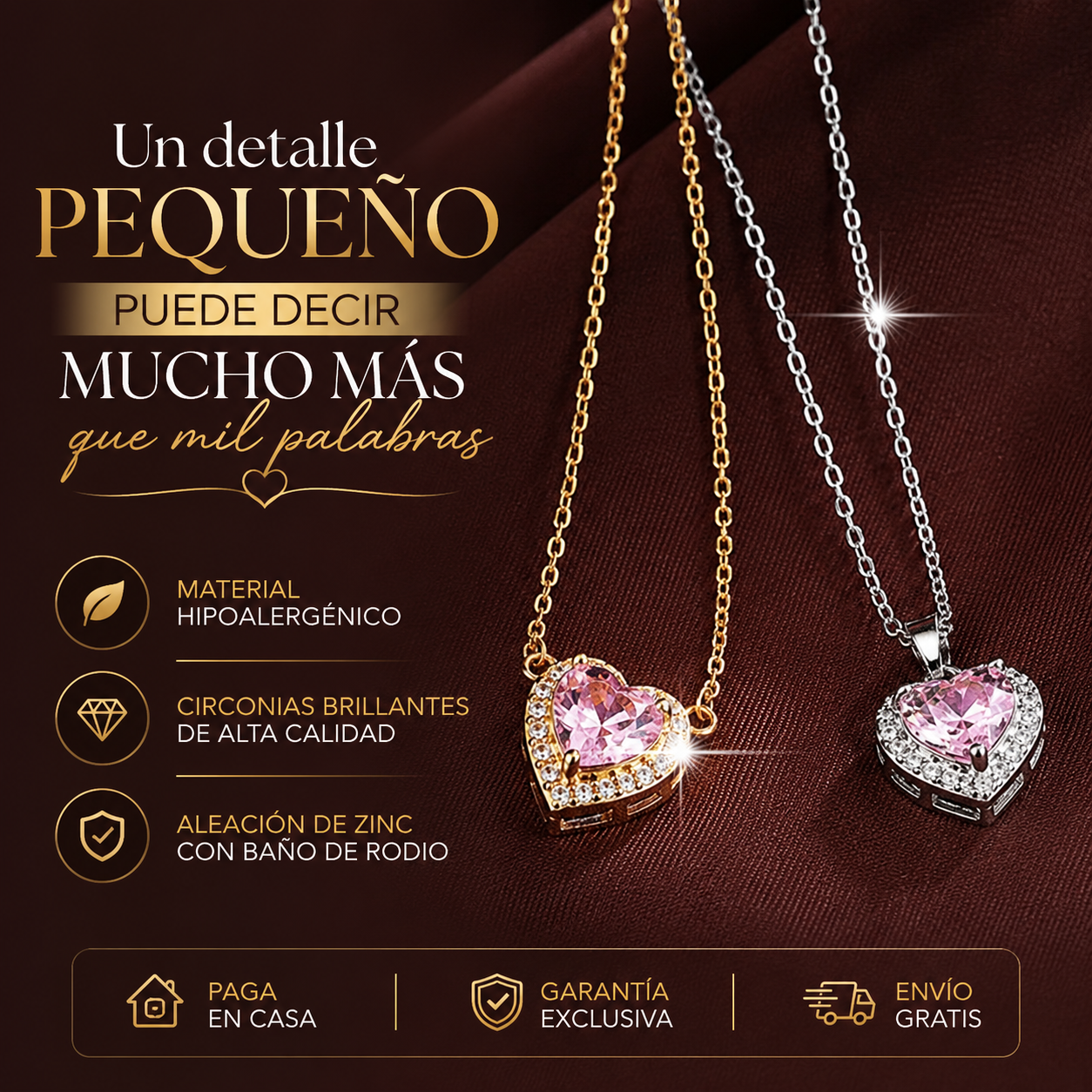 Collar Corazón Elegante: El detalle que ilumina tu estilo 💖