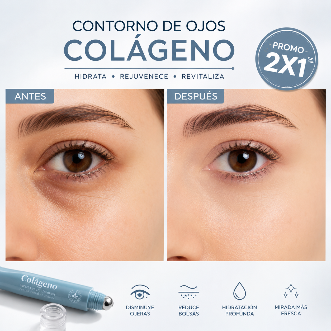 Crema Contorno de Ojos con Colágeno 👀