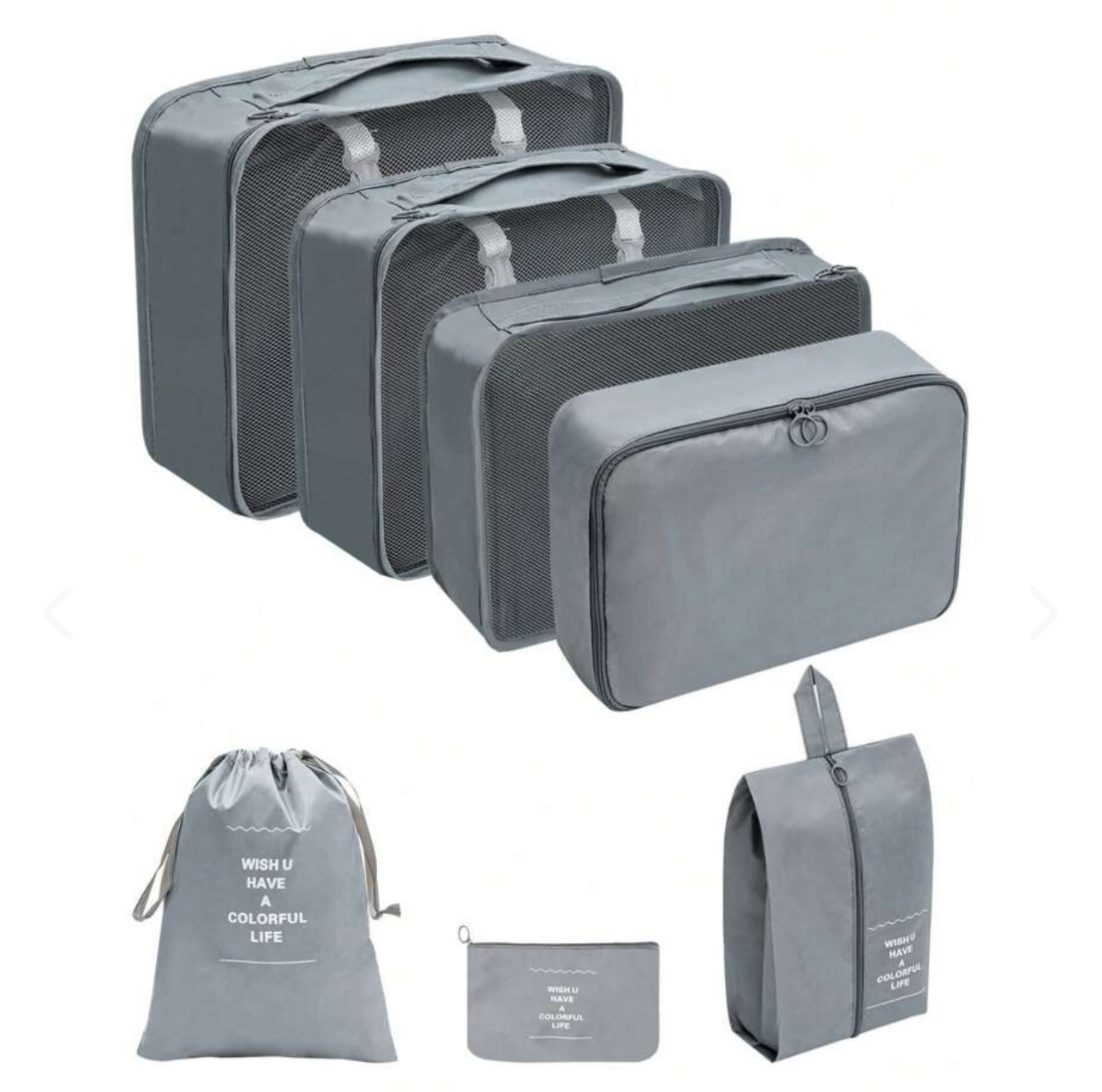 Set Organizador de Maletas 7 Piezas: ¡El desorden en tu equipaje al viajar ya no será problema! 🧳