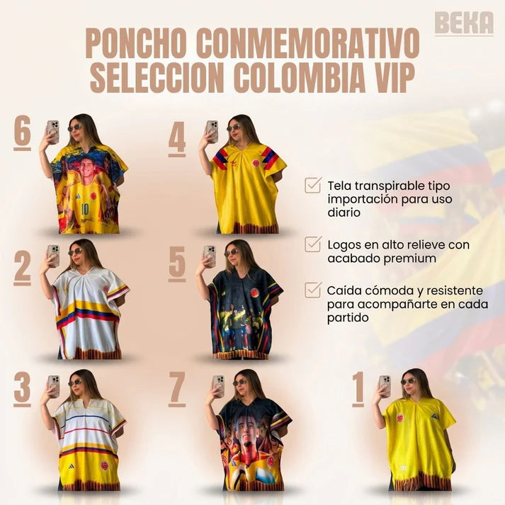 PONCHO SELECCION COLOMBIA MUNDIAL 2026