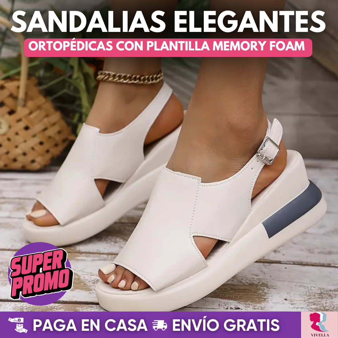 Sandalias Ortopédicas Elegantes | Plantilla Memory Foam + Caja 🎁