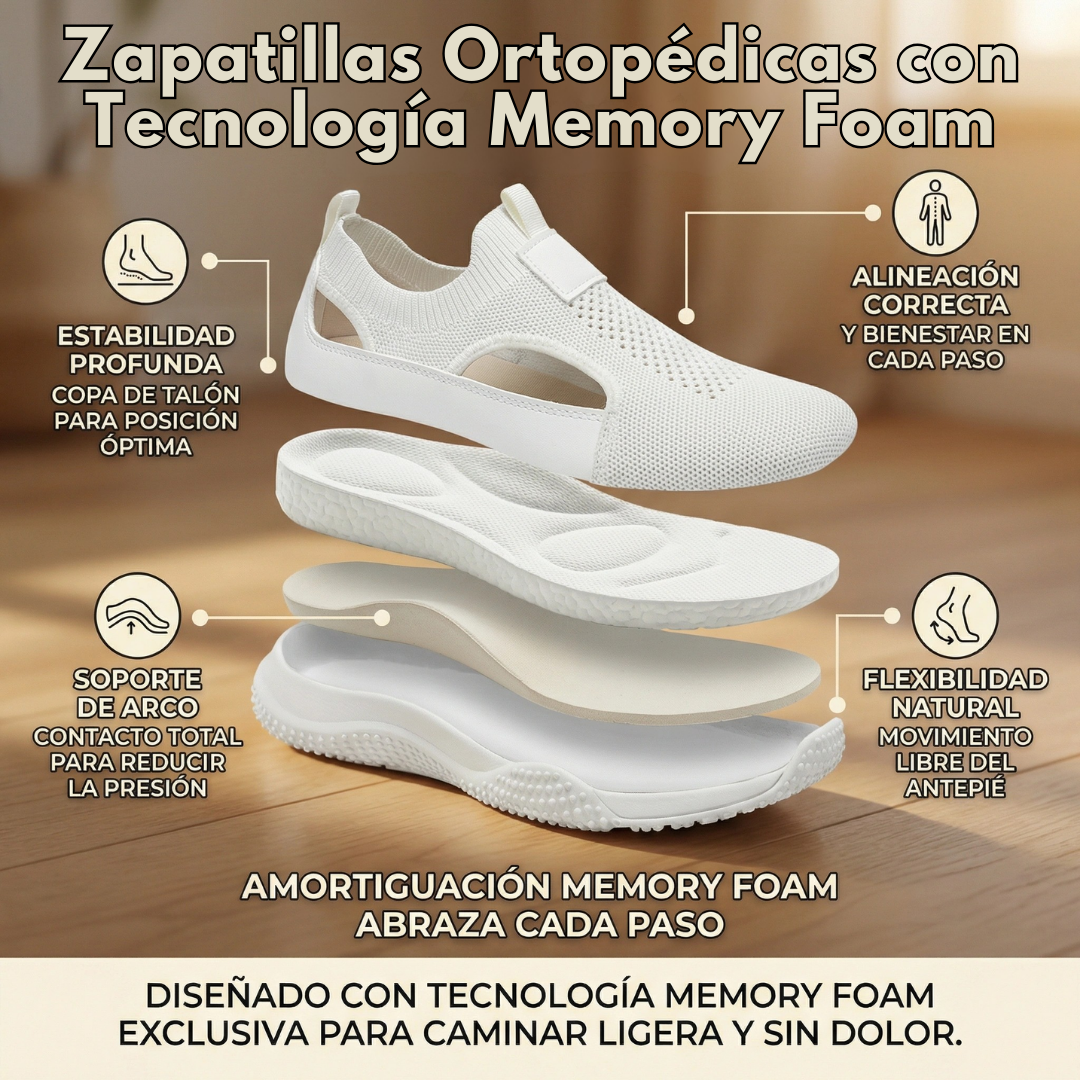 Zapatillas Ortopédicas con tecnología Memory Foam