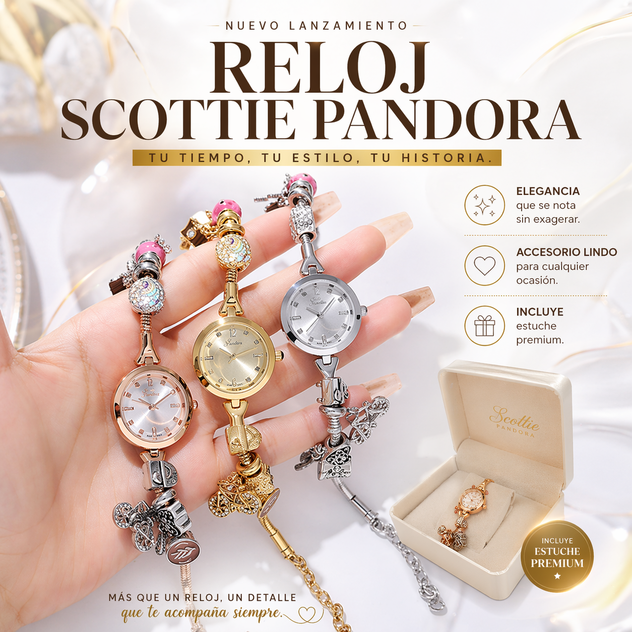 Reloj Scottie Pandora: Eleva tu estilo con un accesorio único 💖 Gratis Caja de Regalo🛍️
