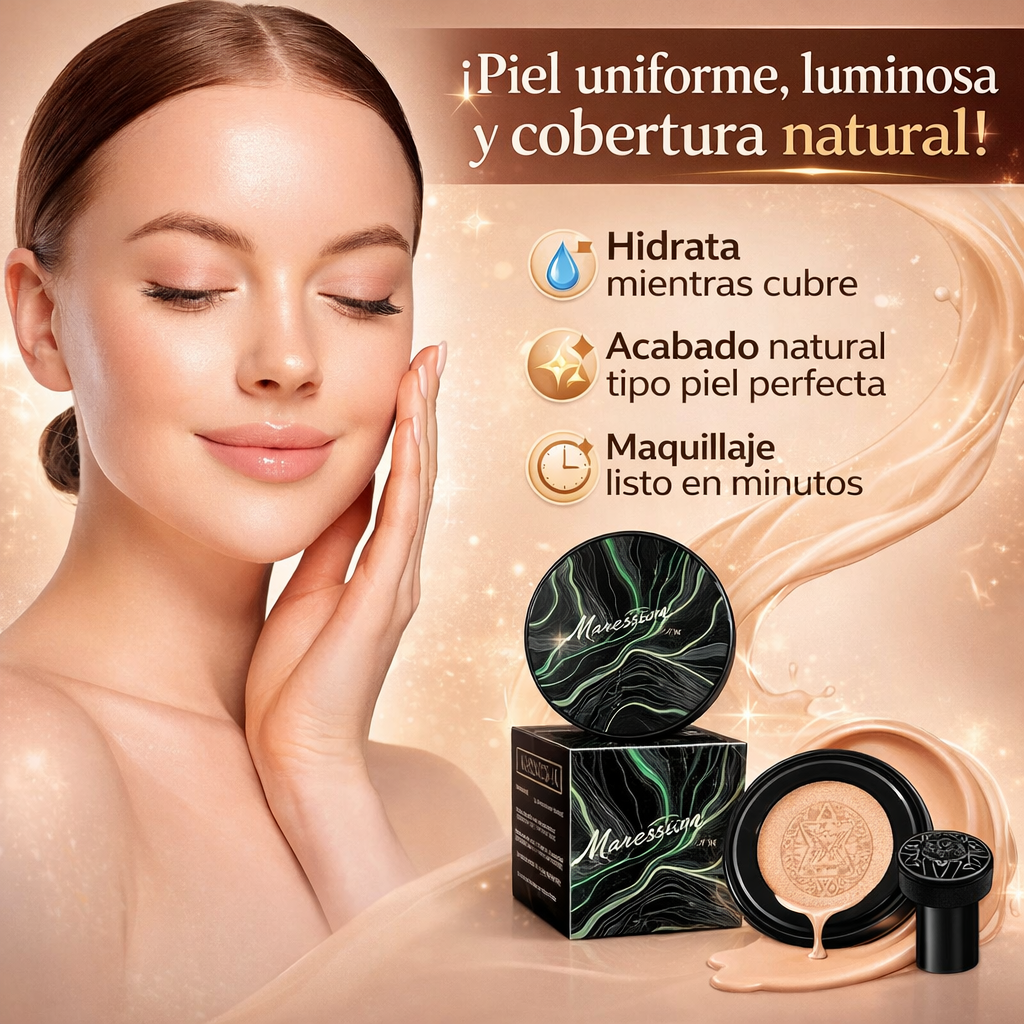 Base Moisture Chafful Cushion: Cobertura Perfecta Natural 💧PROMO 2X1 ✨