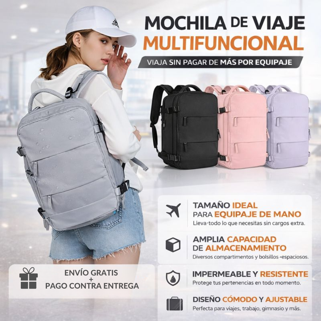 Mochila de Viaje Multifuncional: Lleva TODO lo que necesitas sin pagar equipaje extra 🛩️