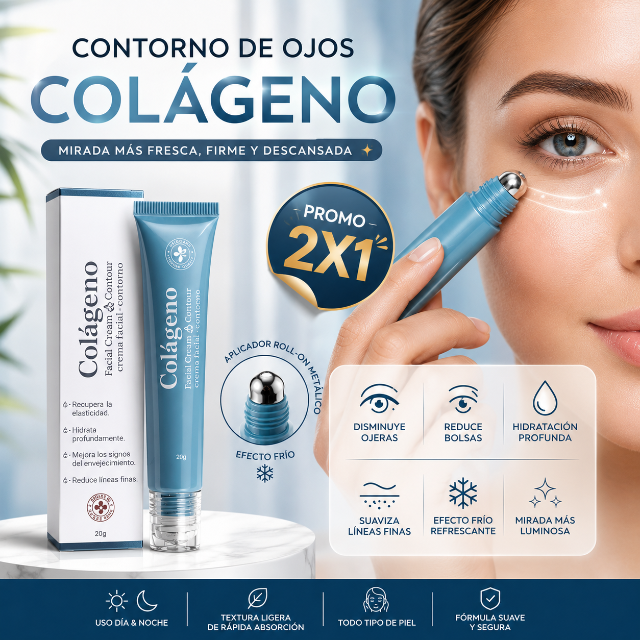 Crema Contorno de Ojos con Colágeno 👀