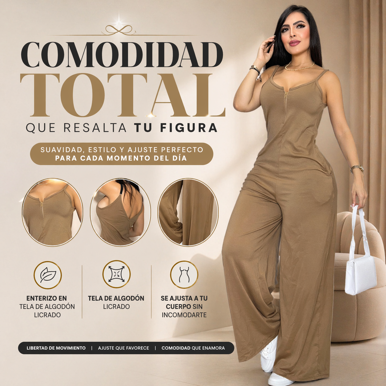 Enterizo Dama en Algodón Licrado: Comodidad Total que Resalta tu Figura 👌