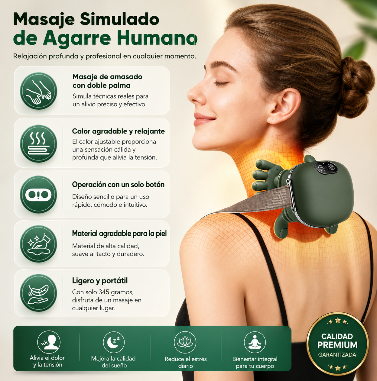 Masajeador Cervical Inteligente: Alivia Dolor y Estrés en Minutos 💆‍♂️